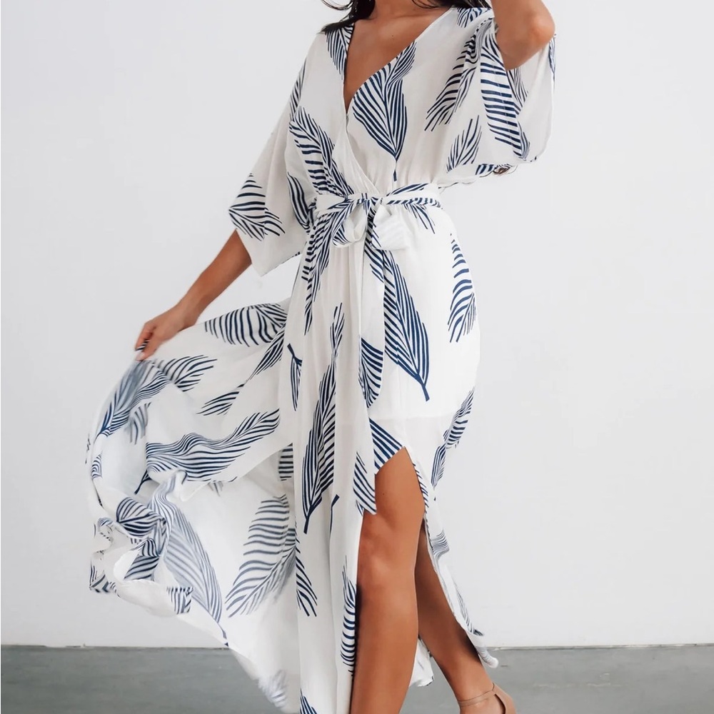 Baltic Born Corinth White and Blue Maxi Dress